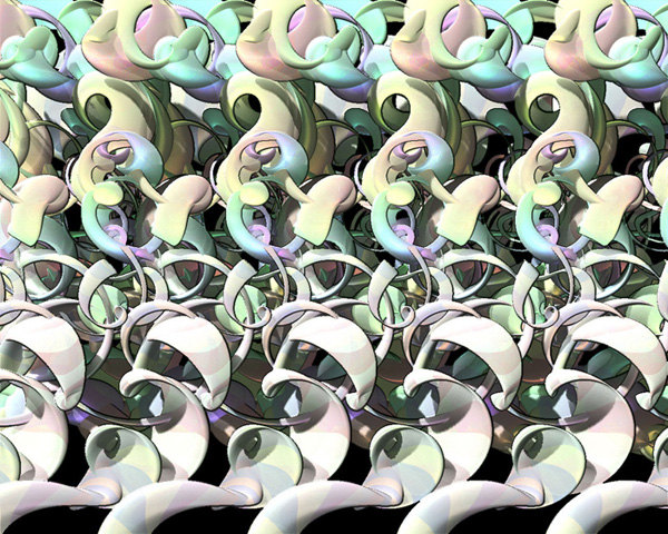fractal stereogram jungle tangle 2