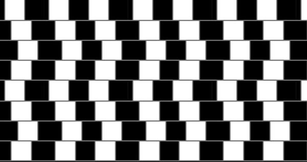 stereogram optical illusion crooked tiles